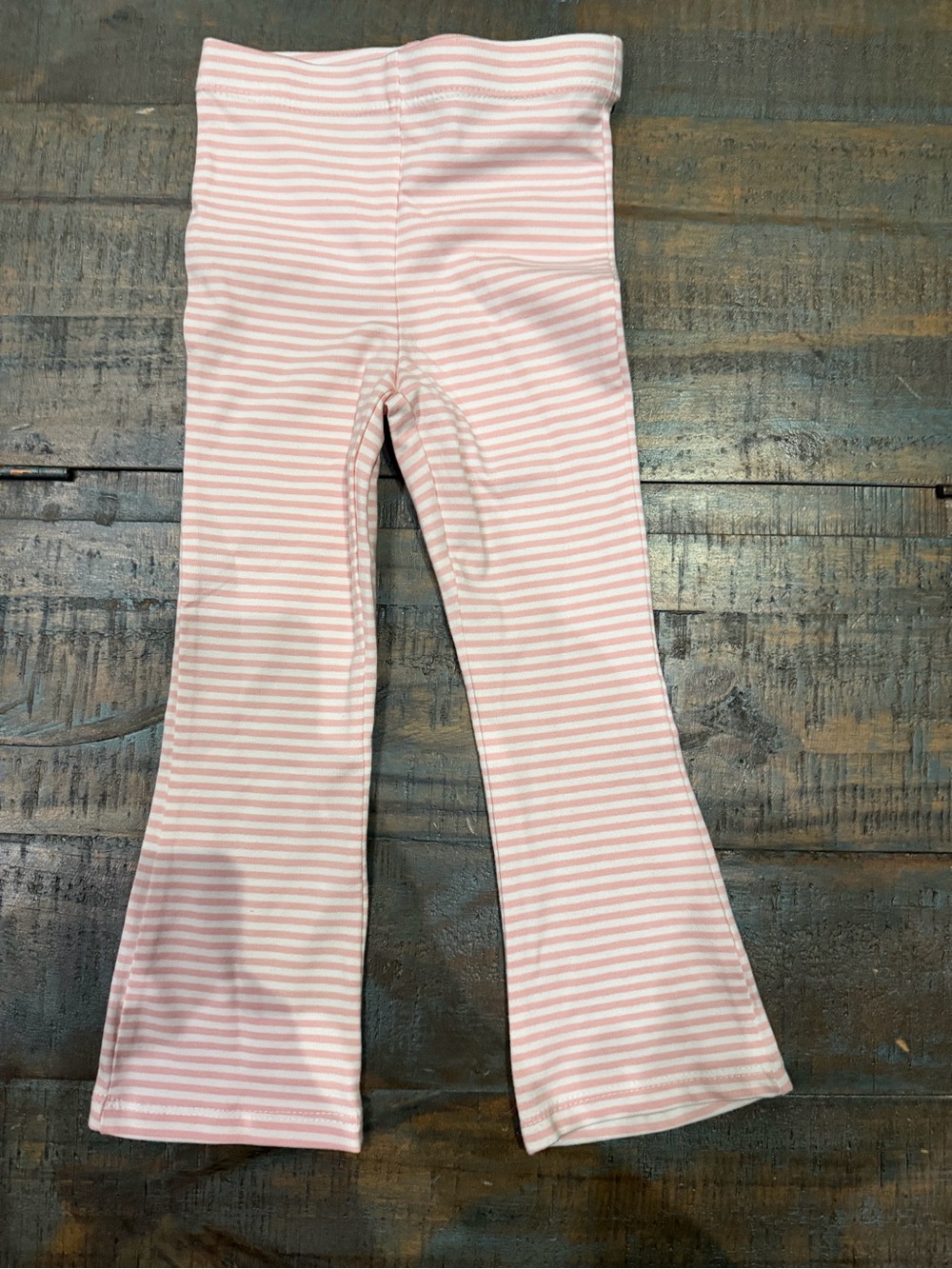 Cynthia Rowley 2T EUC Pink Stripe Flared Leggings
